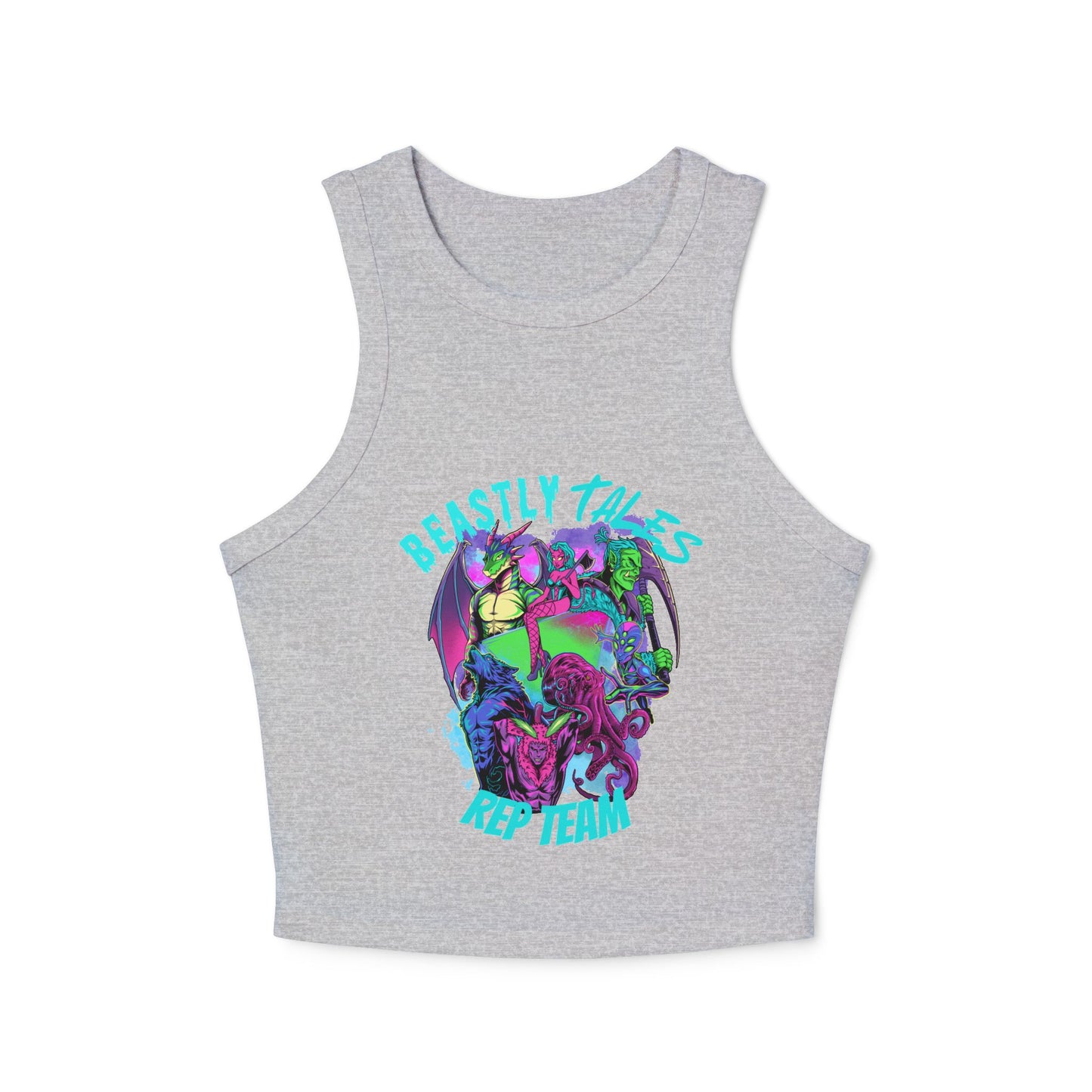 Monsters Rep Team Micro Rib Racer Tank Top