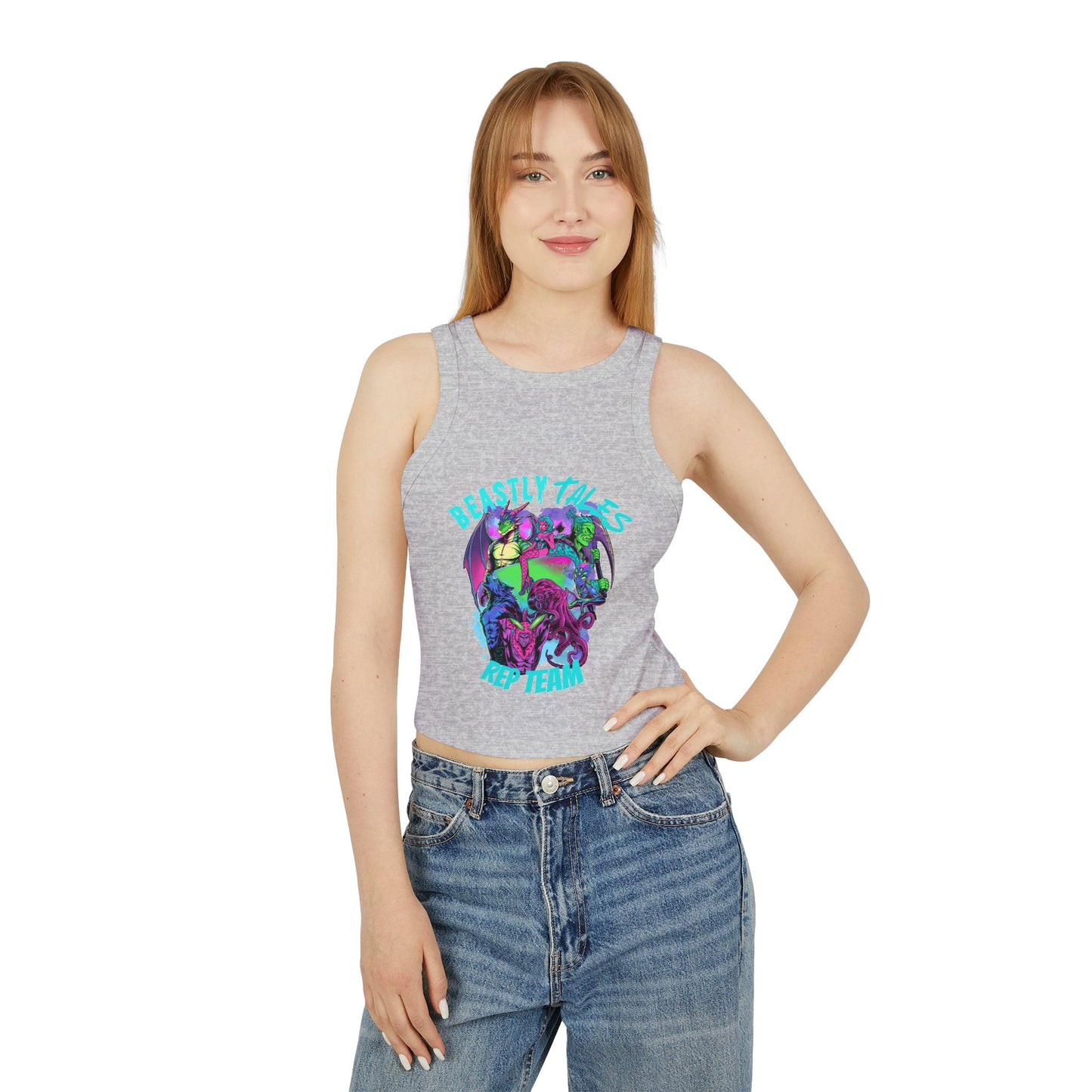 Monsters Rep Team Micro Rib Racer Tank Top
