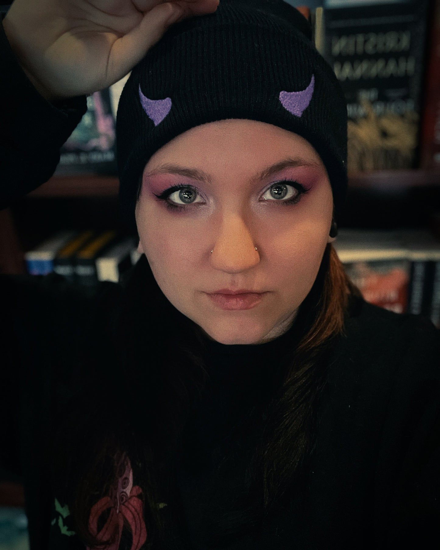 Horns Cuffed Beanie