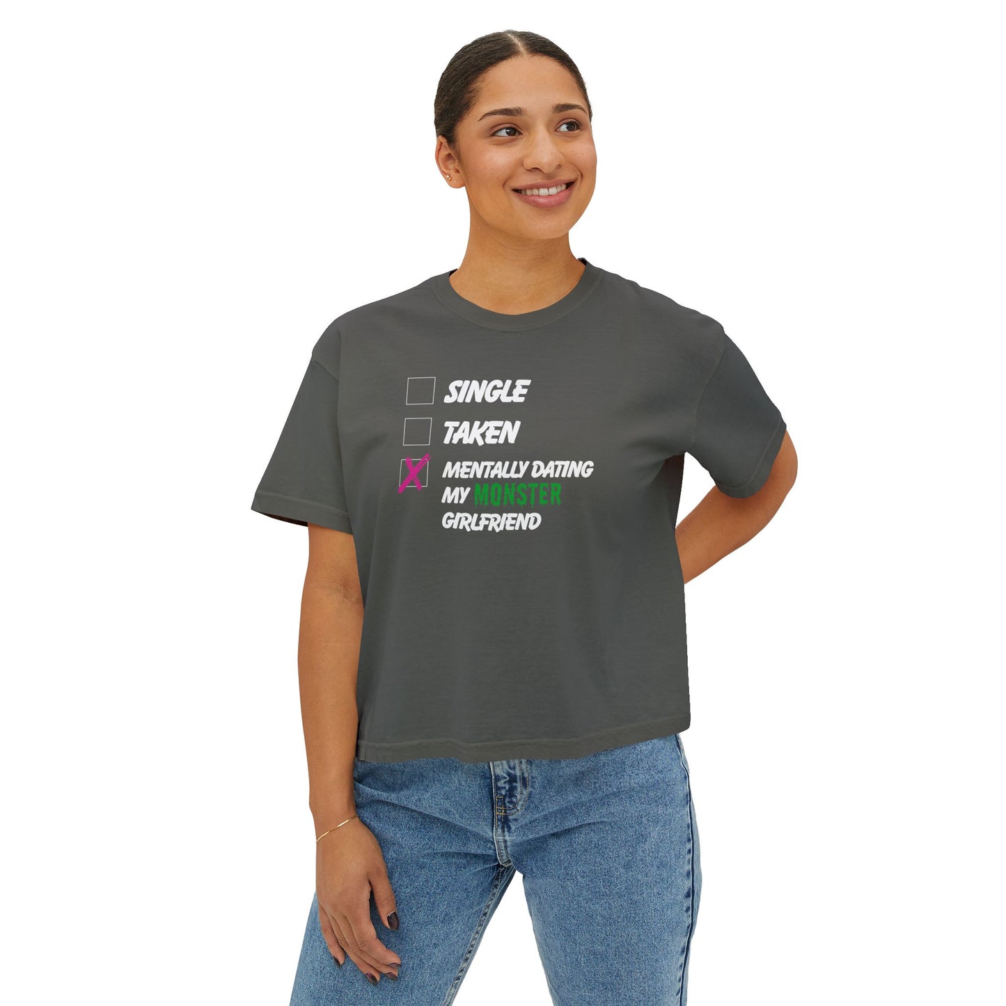 Relationship Status Monster Girlfriend Boxy Tee