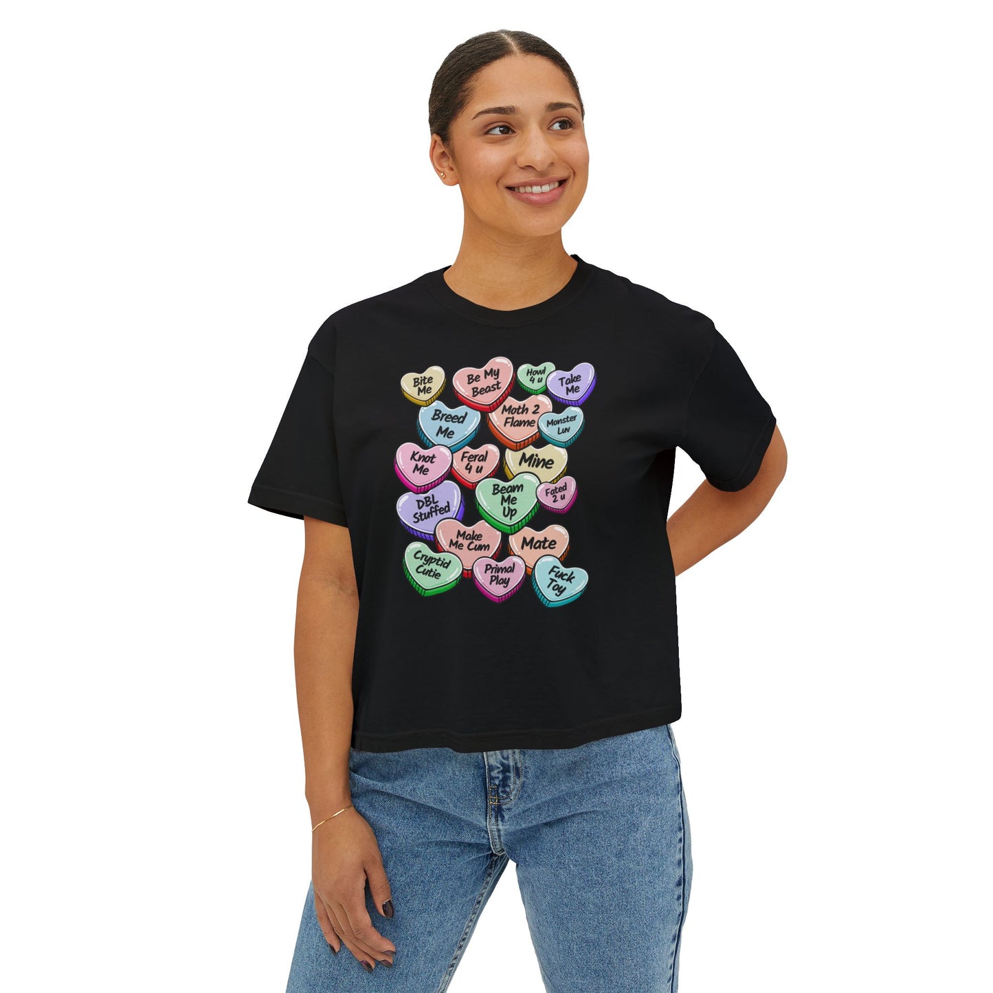 Monster Candy Hearts Boxy Tee