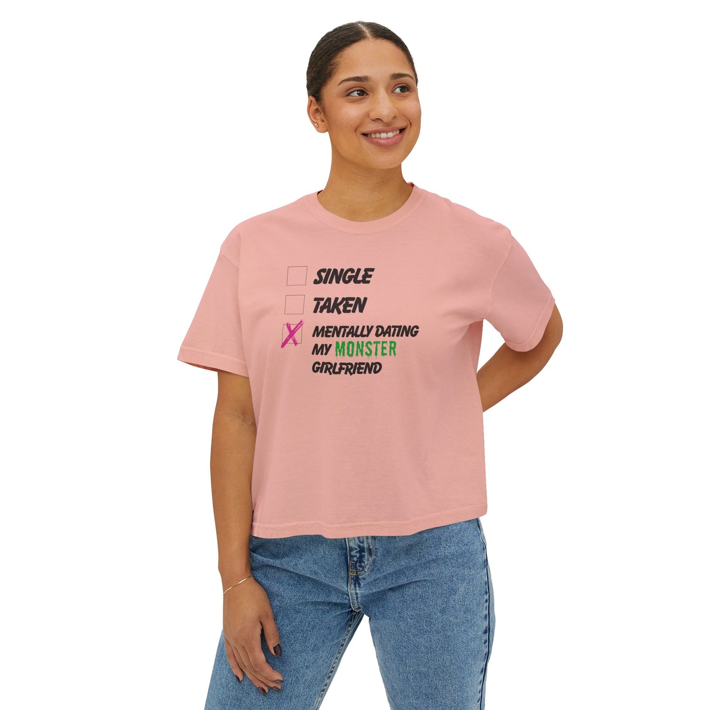 Relationship Status Monster Girlfriend Boxy Tee