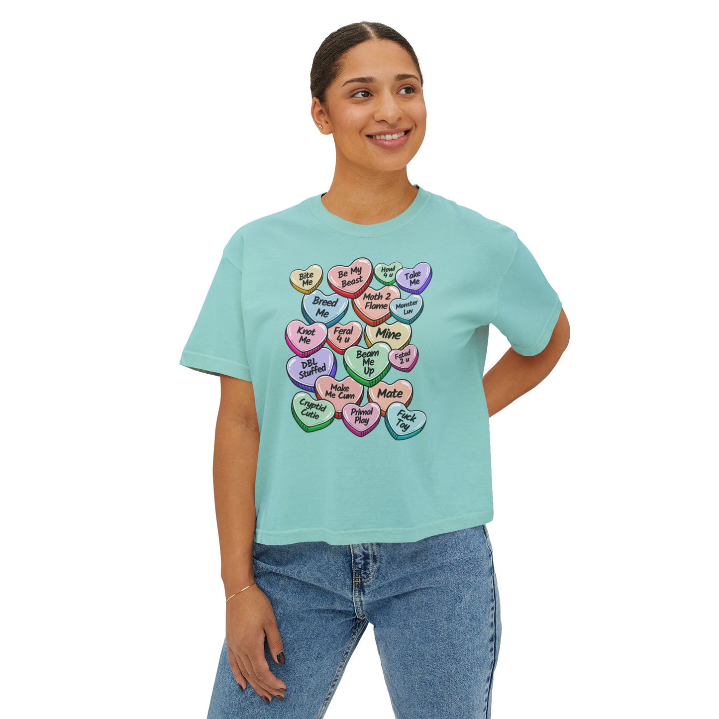 Monster Candy Hearts Boxy Tee
