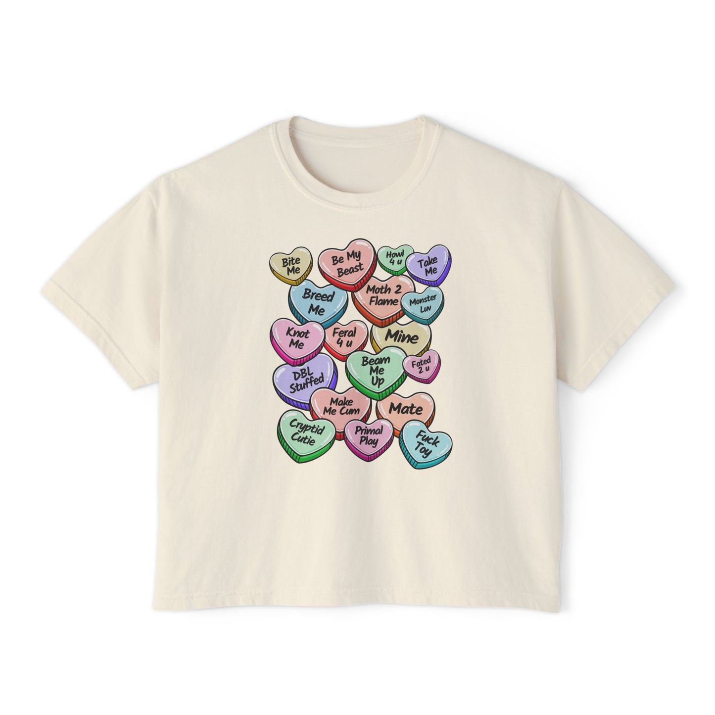 Monster Candy Hearts Boxy Tee