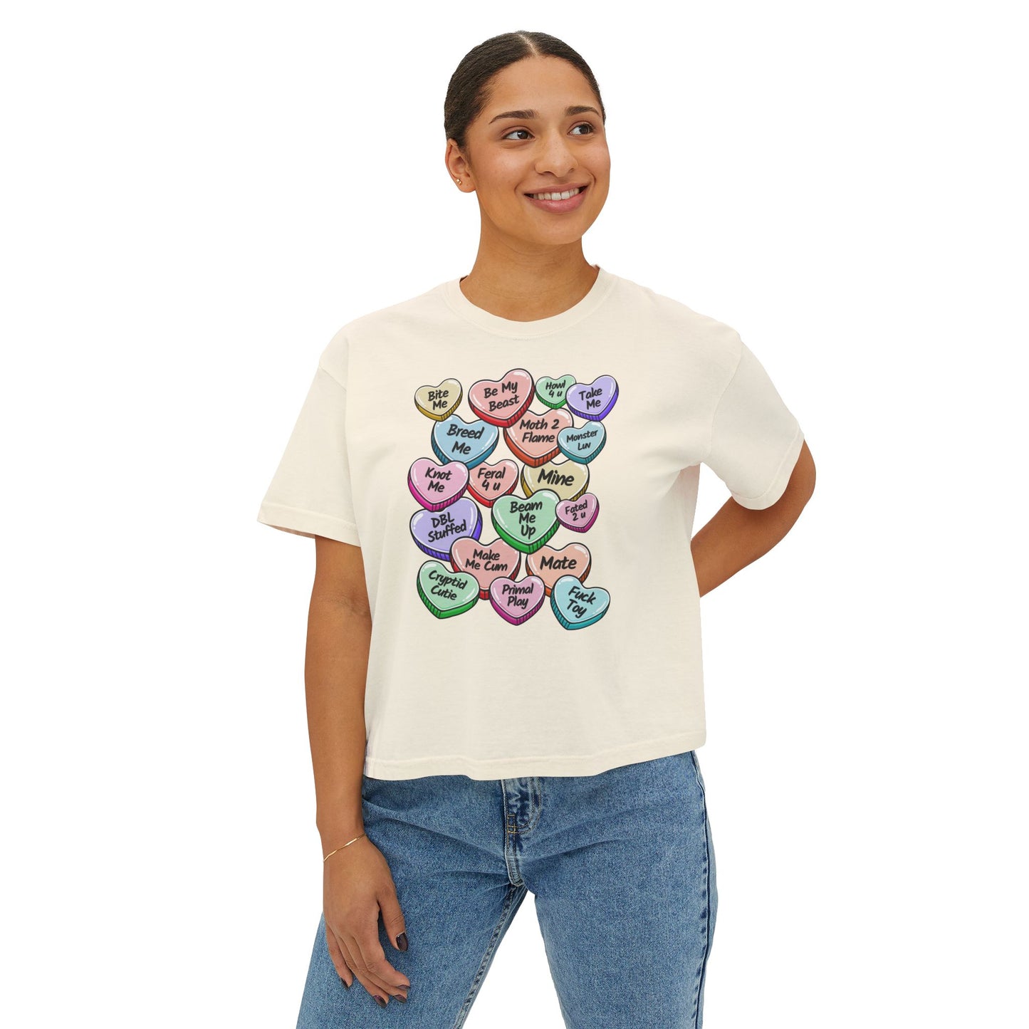 Monster Candy Hearts Boxy Tee