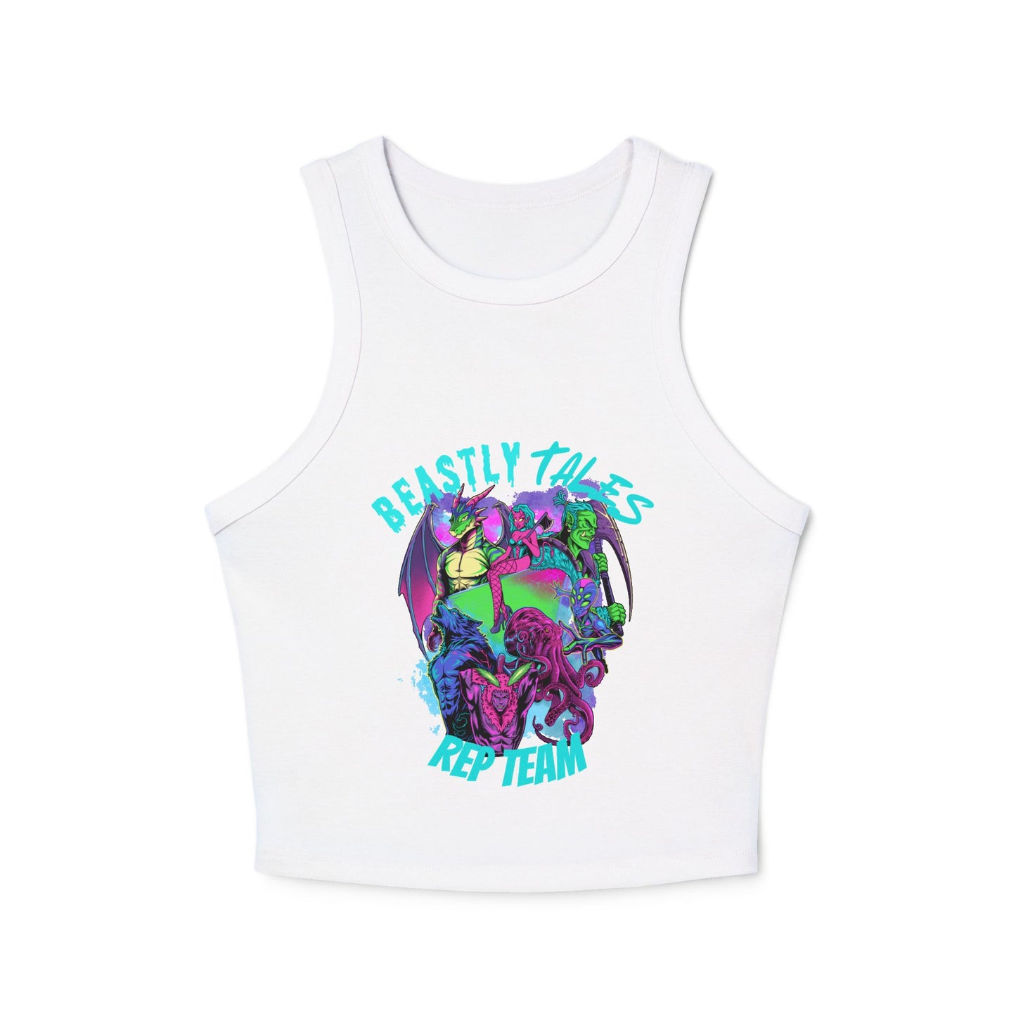 Monsters Rep Team Micro Rib Racer Tank Top