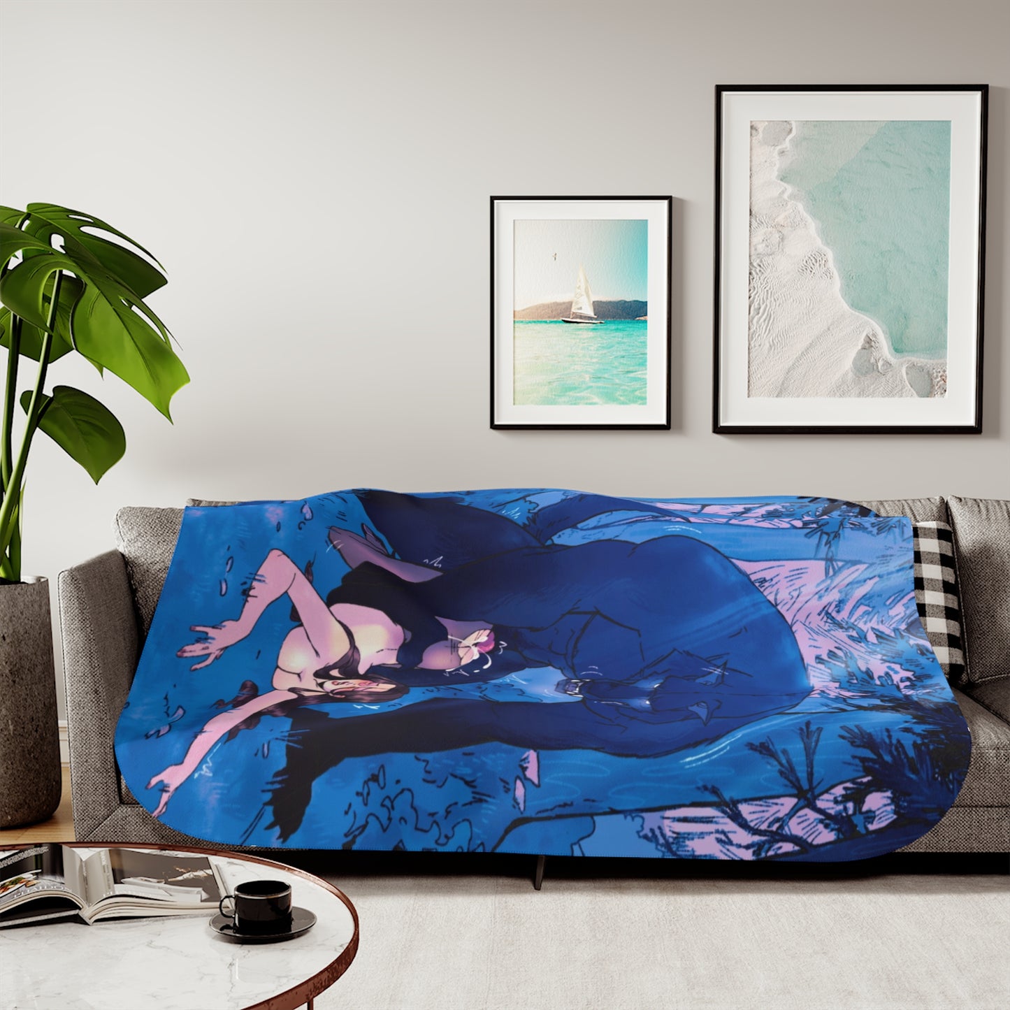 Run Run Rabbit NSFW Sherpa Blanket