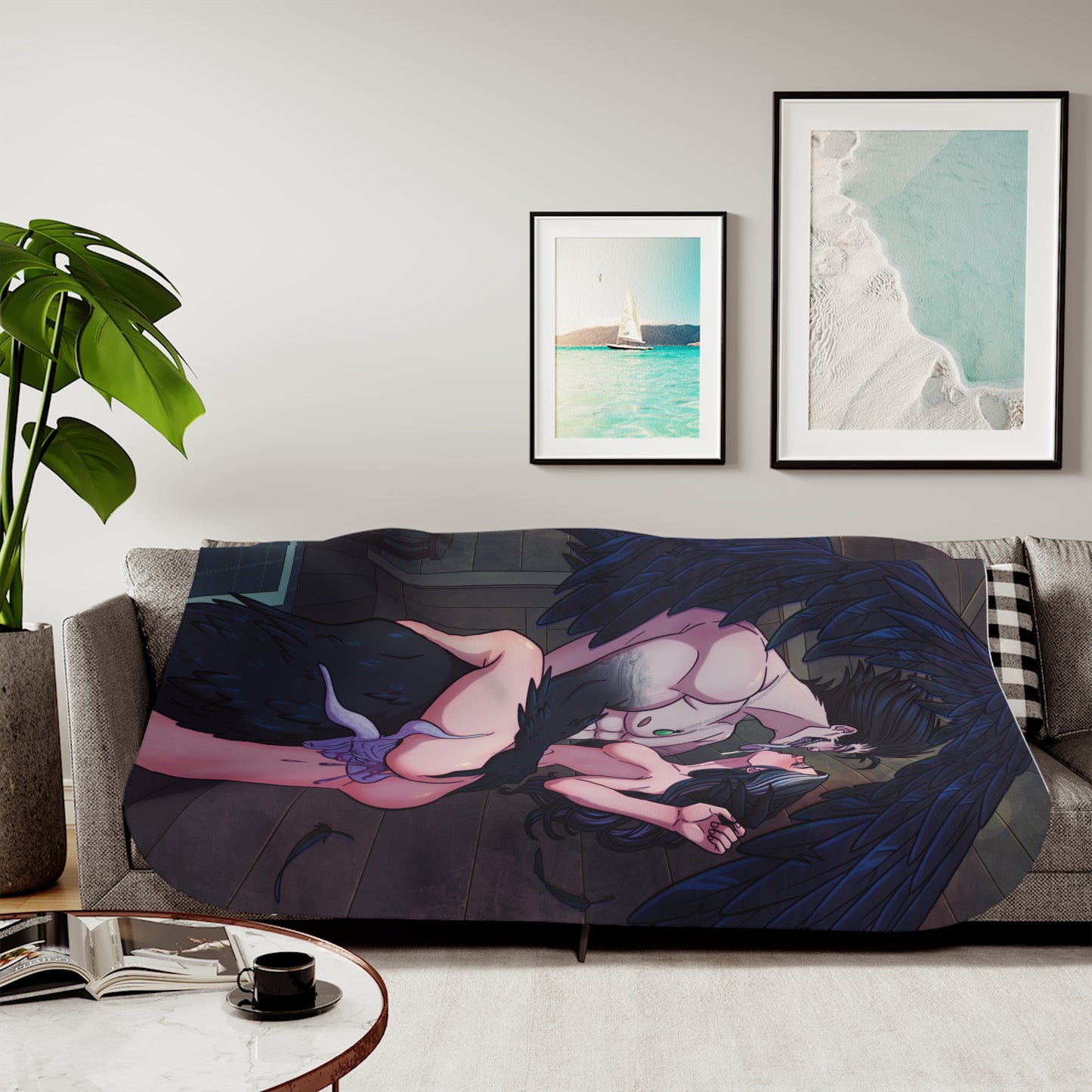 Cruelest Kiss and Fairest Blood NSFW Sherpa Blanket