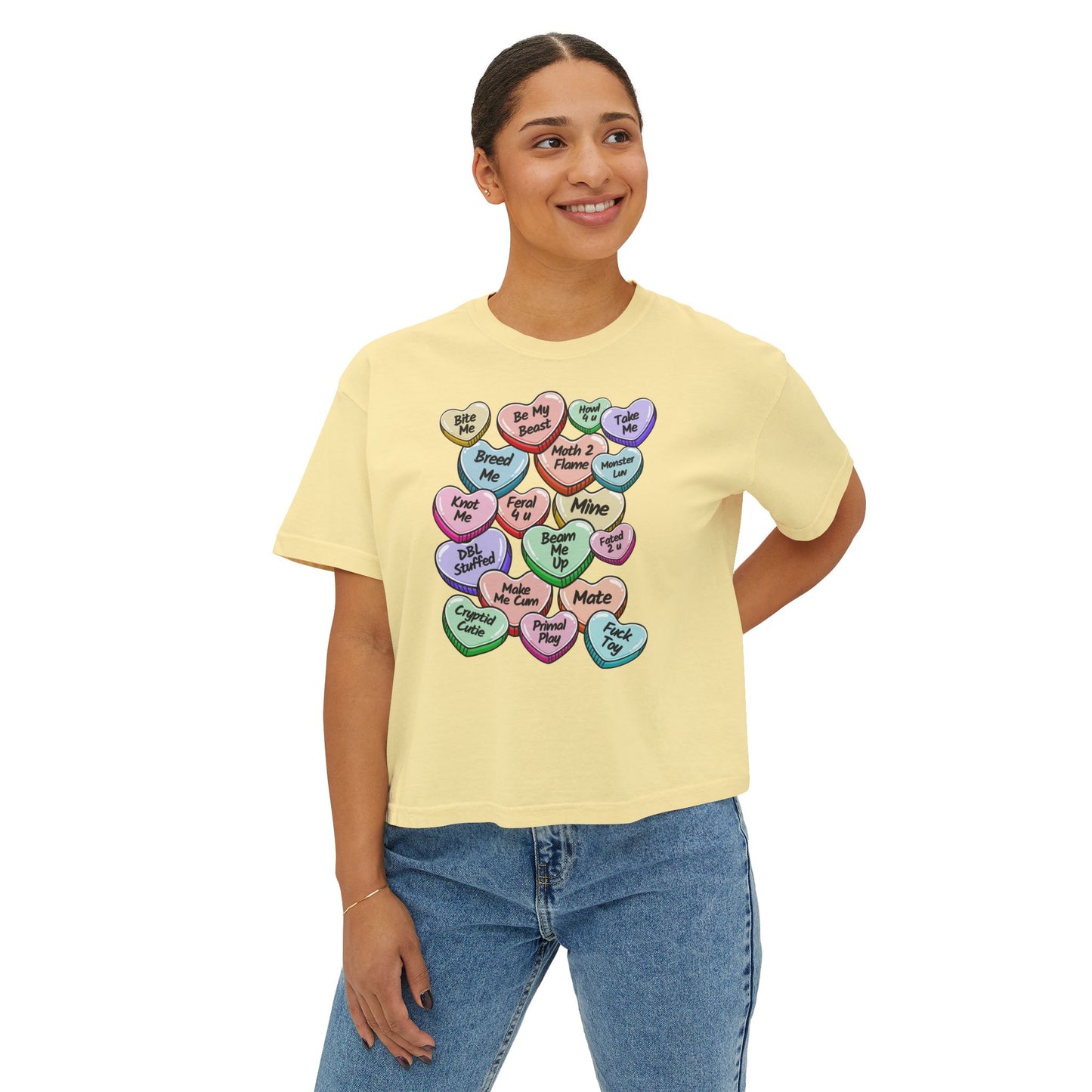 Monster Candy Hearts Boxy Tee