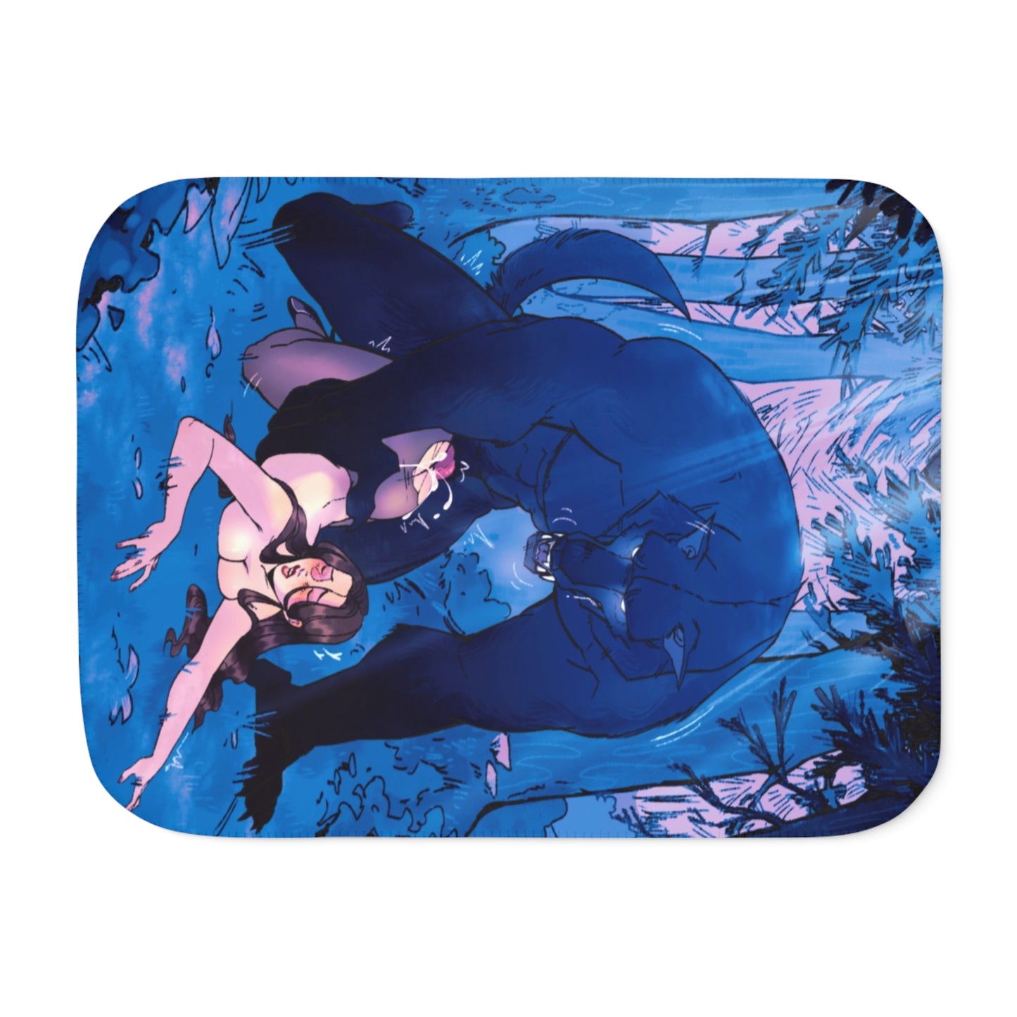 Run Run Rabbit NSFW Sherpa Blanket