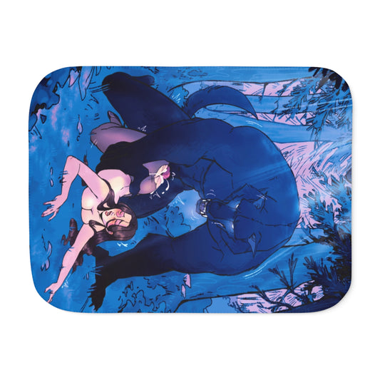 Run Run Rabbit NSFW Sherpa Blanket