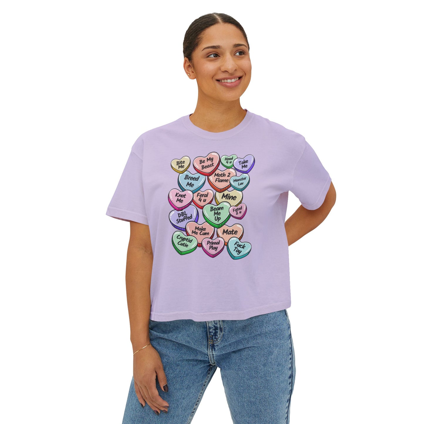Monster Candy Hearts Boxy Tee