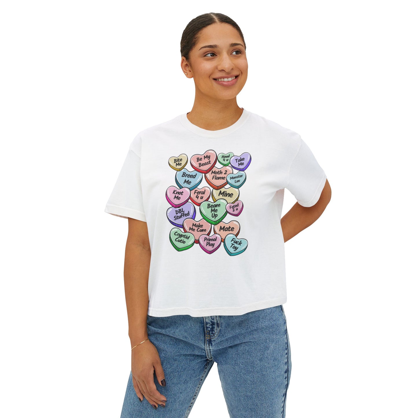 Monster Candy Hearts Boxy Tee